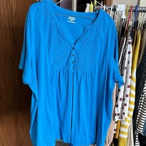 American Sweetheart Vibrant Blue Blouse